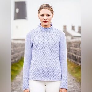 Aran sweater market Wool Cashmere Aran Trellis Sweater size small